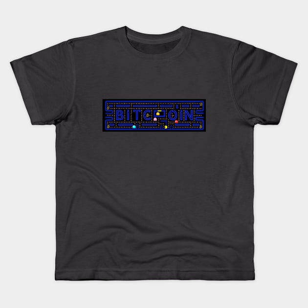 "Pac-man Crypto" Kids T-Shirt by CryptoDeity